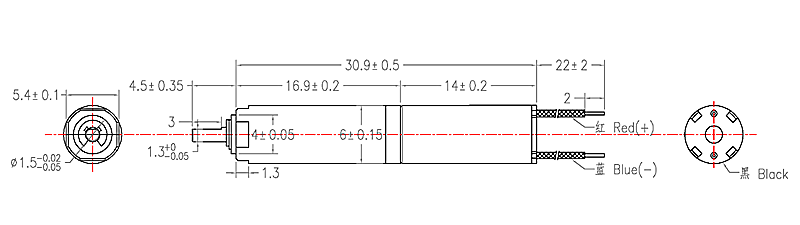 6mm metal reduction motor